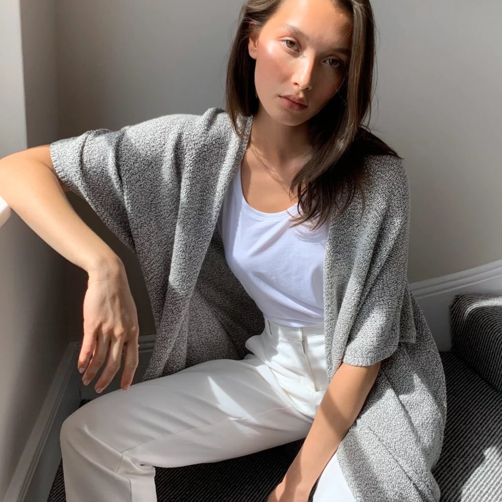 Aritzia Community Iconic Cape Oversized Cardigan Knit Sweater Women’s Size XXS